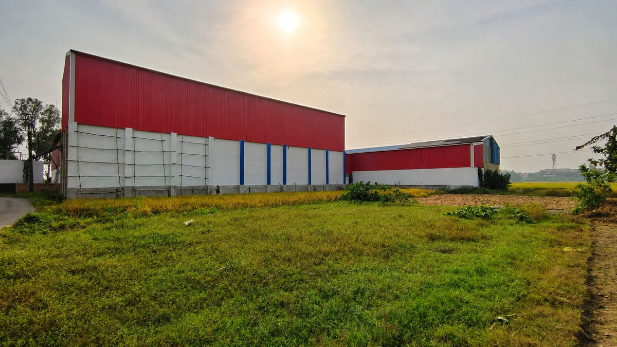 Rear side of Shri Durga Flour Mill beside the fields